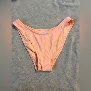 Xhilaration Women’s Peach Bikini Bottoms Juniors XL (12-14) Scoop Waist High Leg